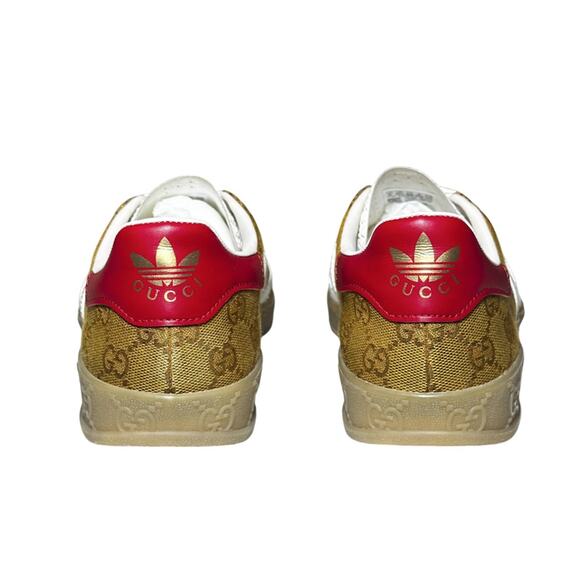 GUCCI X ADIDAS Gazelle Vintage GG Monogram Mens Sneakers Size 8 / 40(EU) - Picture 6 of 11